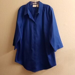 Chico's Royal Blue Tunic Shirt